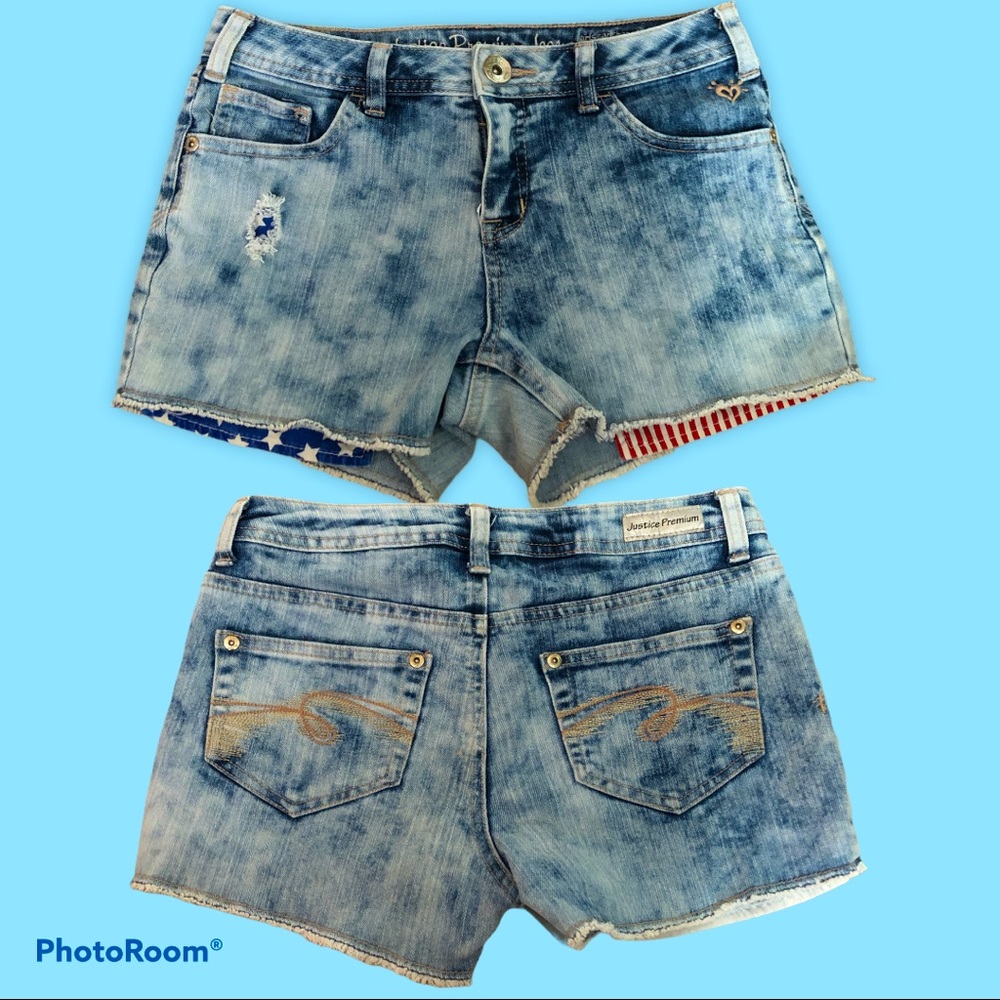 Justice kids shorts size 12 girls